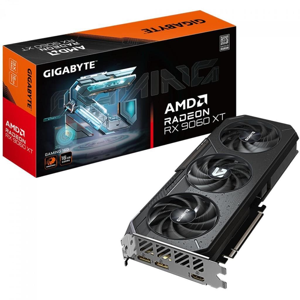 Placa de Vídeo Gigabyte AMD Radeon RX 9060 XT Gaming, 16GB, GDDR6, FSR, GV-R9060XTGAMING-16GD