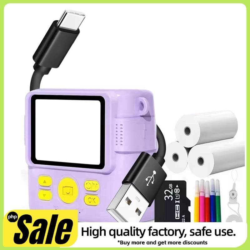 Câmera De Impressão Térmica Portátil Mini Moda Presente Infantil Para Foco Automático Instantâneo