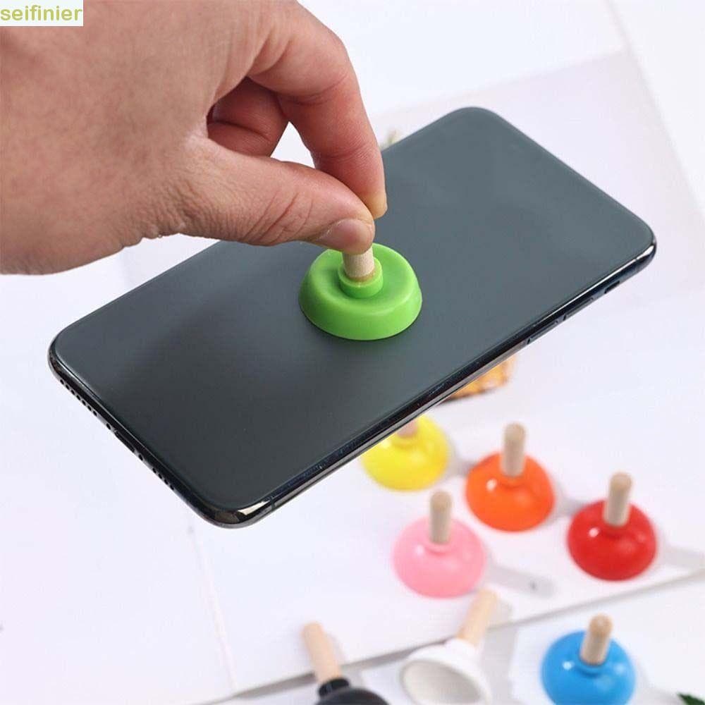 SEIFINIER Tiny Êmbolo Magic , Mini Suporte De Telefone Em Formato De Vaso Sanitário Inspirado , Ventosa Close-Up