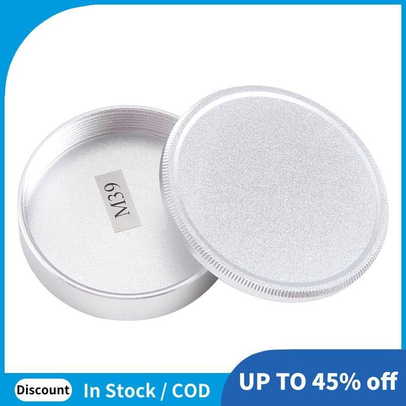 Conjunto De Tampa Traseira De Metal E Lente Para Montagem De Parafuso M39 Ltm Mcm39S (Prata)