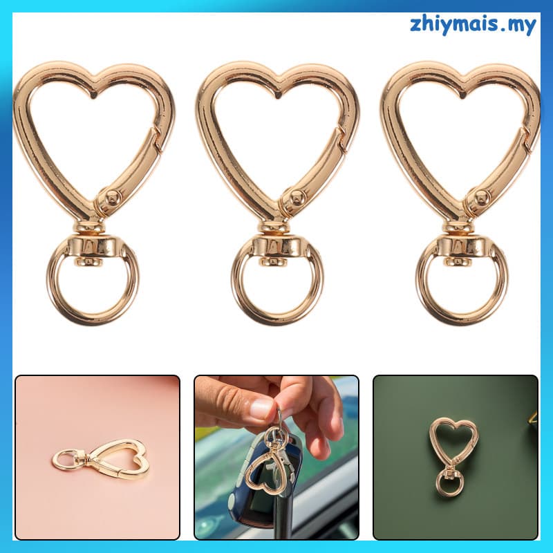 20 Peças Clipe De Chaveiro De Coração : Fivelas Giratórias Em Forma Fechos Liga De Zinco Gatilho Fivela Mola Para Bolsa 