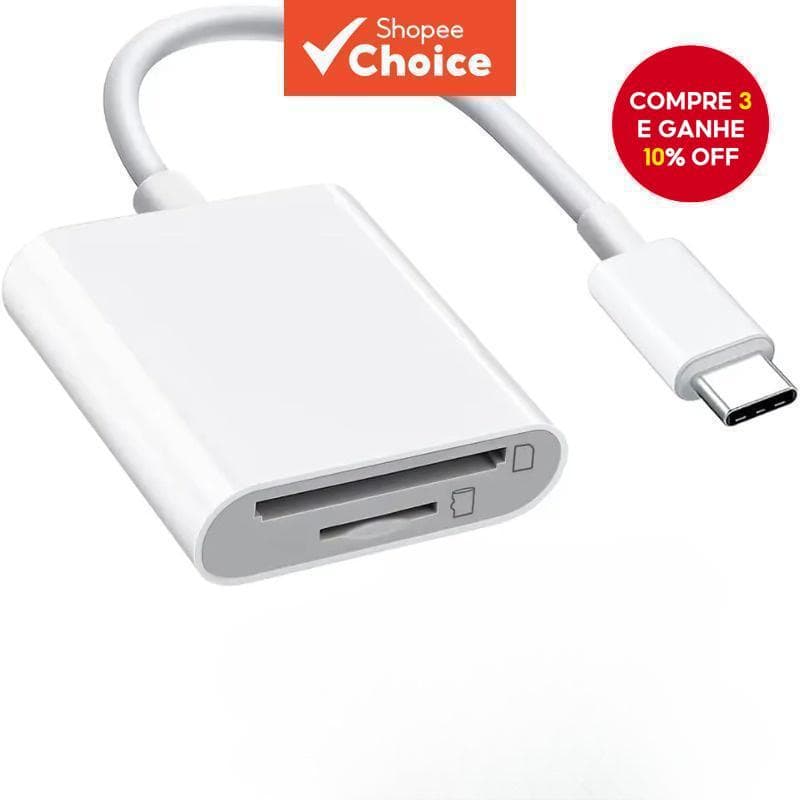 Leitor De Cartão SD Tipo C TF 2 Em 1 Adaptador De Hub OTG Divisor USB Para Câmera De Telefone Laptop