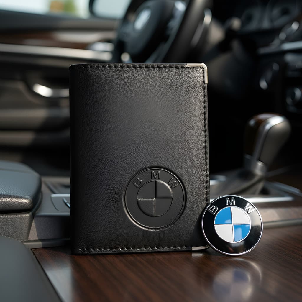 Carteira Porta Documento De Carro Bmw Em Couro