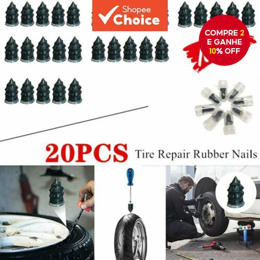 Unhas De Borracha Para Reparo De Pneus A Vácuo De Carro E Motocicleta , Ferramentas Portáteis De Alta Temperatura , 5-20