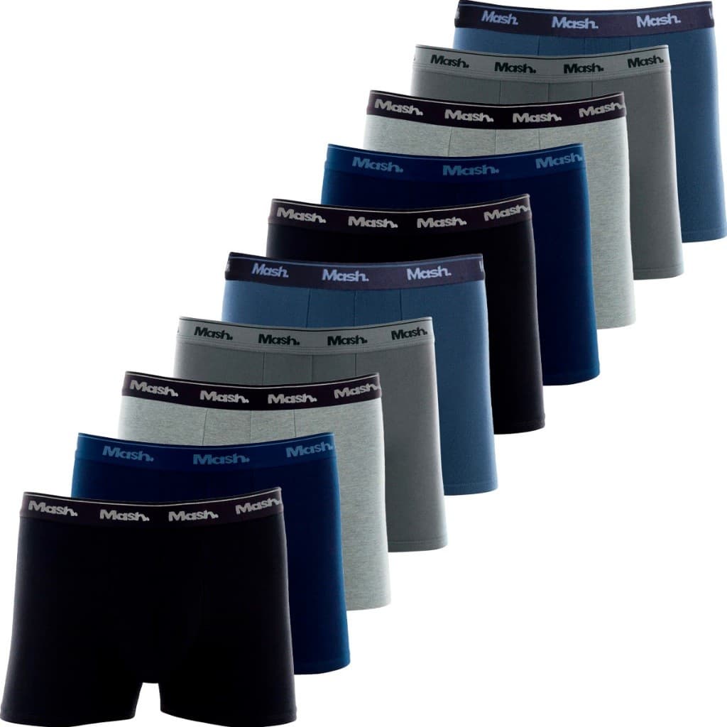 Kit 10 Cuecas Boxer Mash Algodão Box Confortável Cueca Masculina Cós Elástico Original