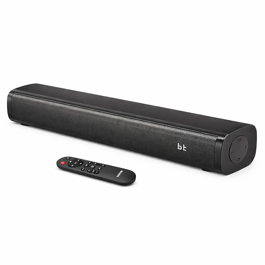 Soundbar Bluetooth 5.3 para TV com Controle Remoto, Aprimoramento de Voz, Modo Noturno, Entradas Óptica, AUX e USB