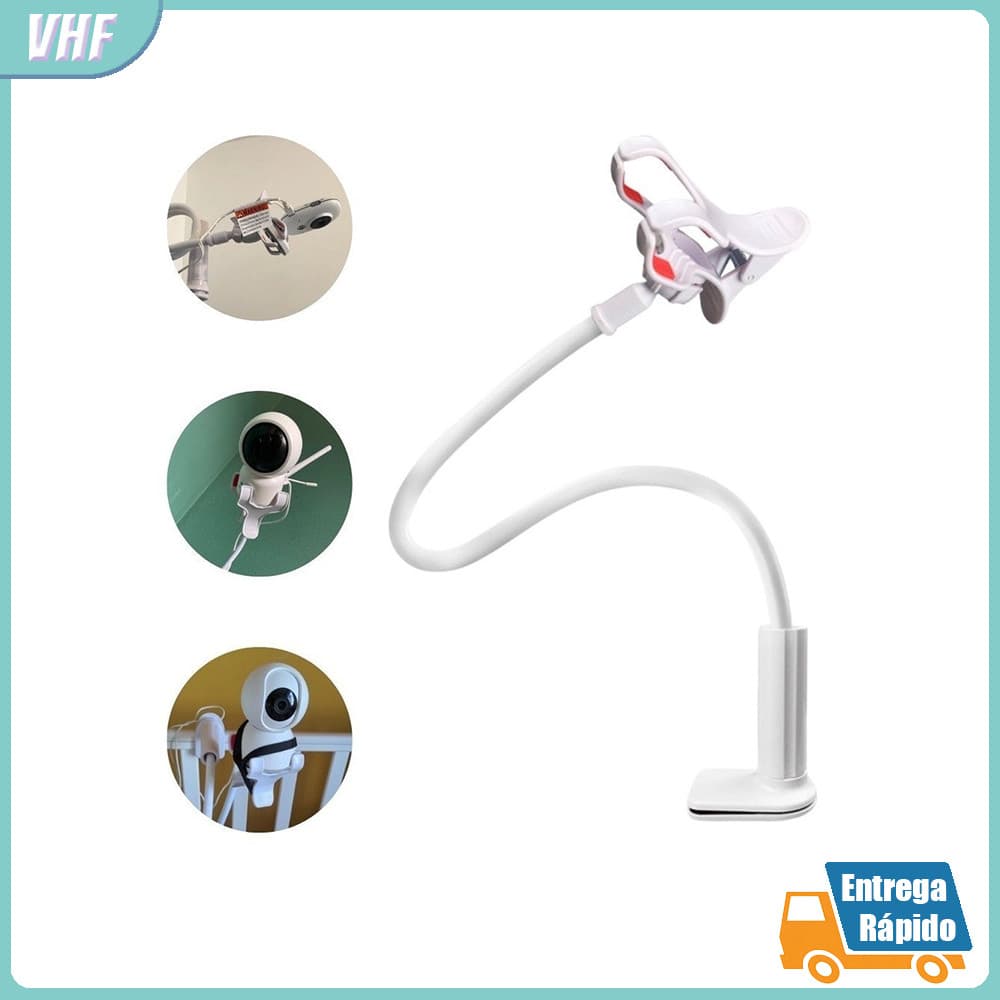 Suporte Câmera Monitoramento Bebê Sem Perfuração Universal Clip Berço
