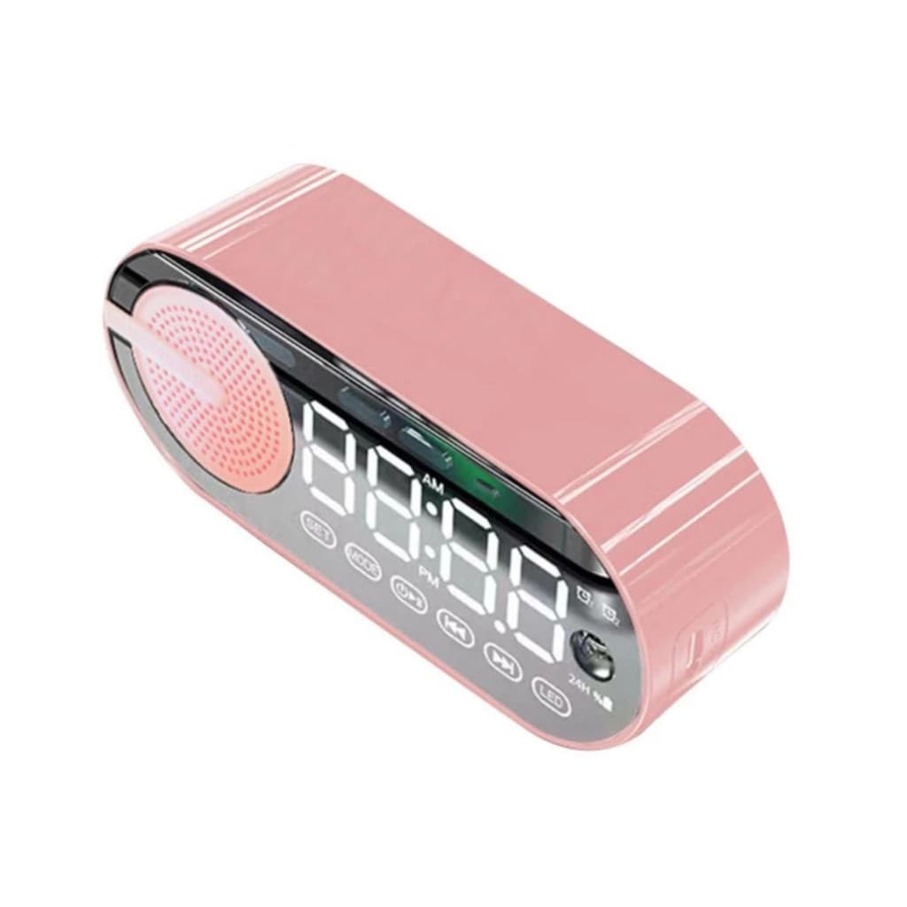 Novo Rádio Retro Com Relógio Despertador Exibição De Hora Bluetooth Portátil Espelho USB Altomex
