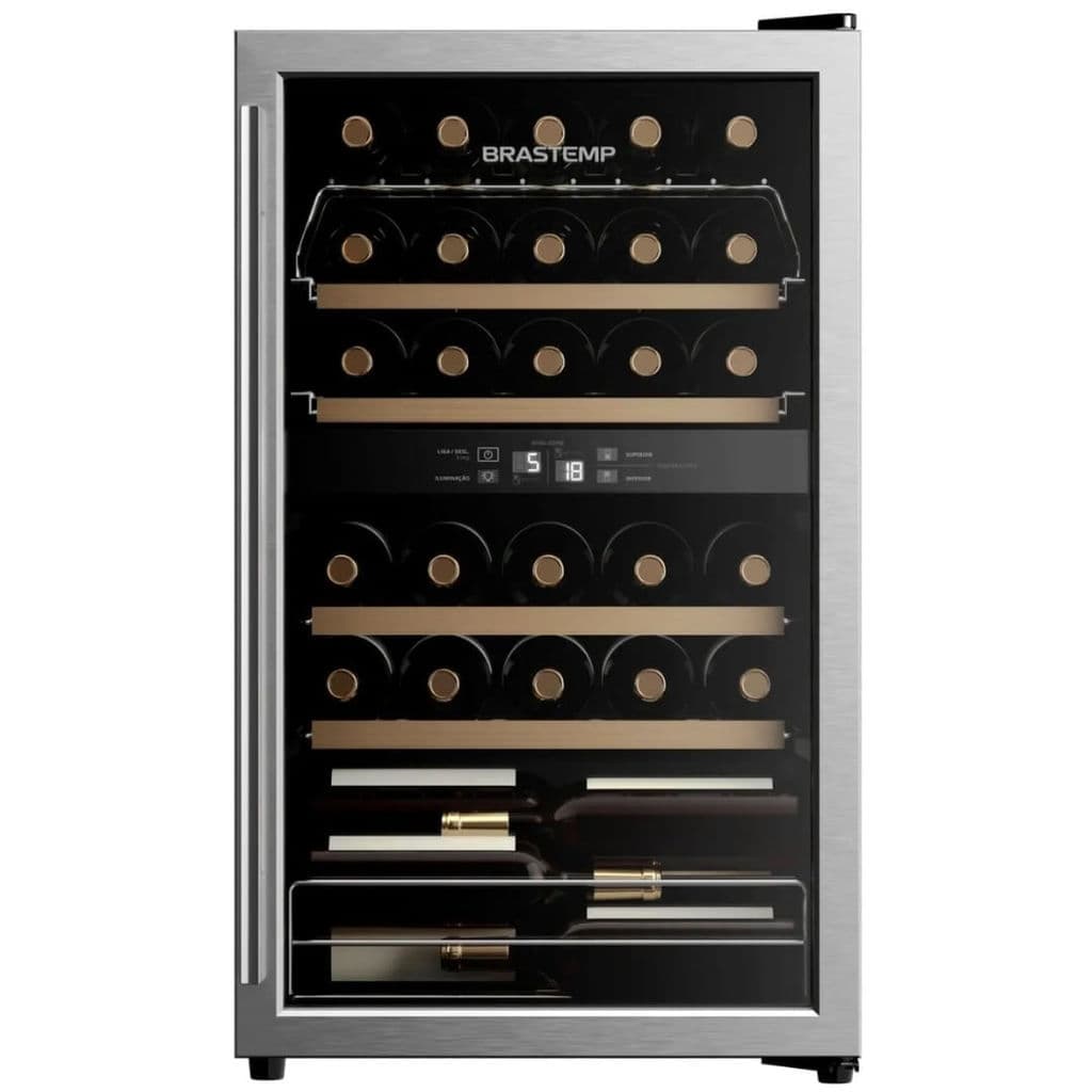 Adega Brastemp BZB33BE 33 Garrafas Dual Zone Inox