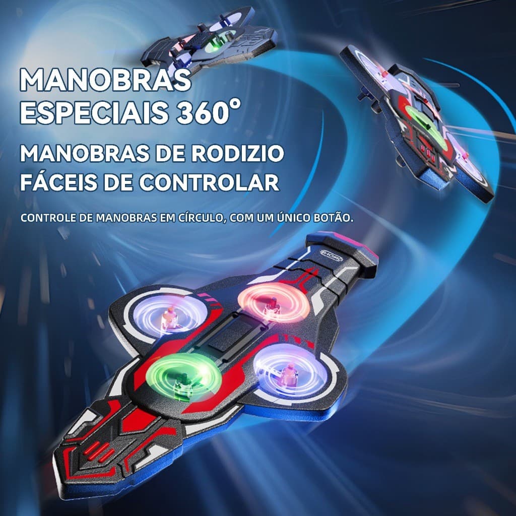 Drone Brinquedo Infantil com Espada Voadora,Controle por Voz,Gestos,Sensor de Gravidade e Relógio,Voo Simulando Espada