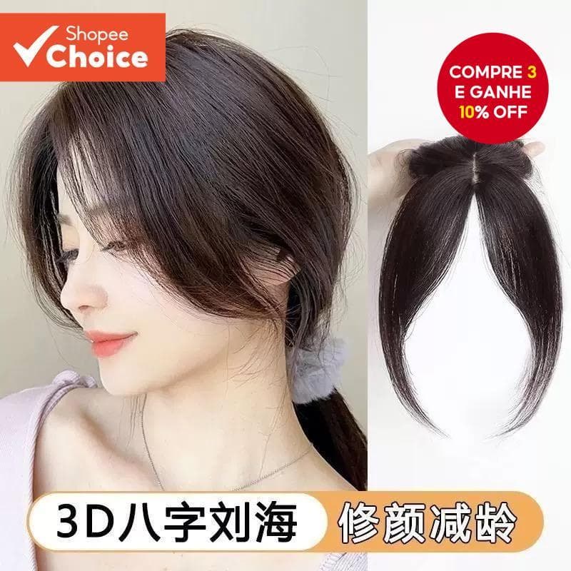 Franja De Parte Intermediária Para Topper De Cabelo Aprimoramento De Volume Feminino