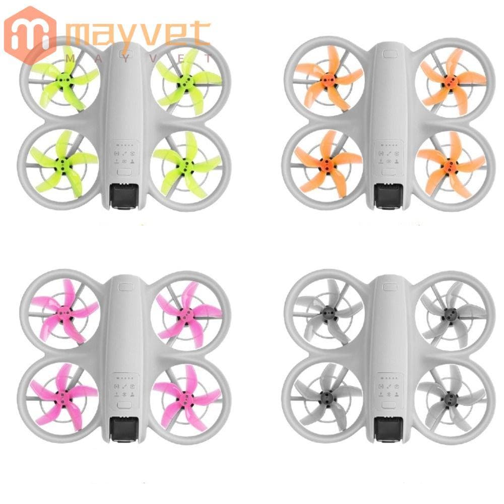 MAYVET 2/4 Pcs Adereços Lâmina De Remo , Hélices De Cinco Folhas De Baixo Ruído De Substituição , Coloridas Para DJI Neo
