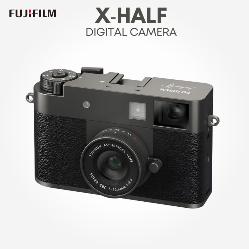 FUJIFILM Compact Digital Camera X-Half Charcoal Silver F X-HF1-CS JP Bilingual