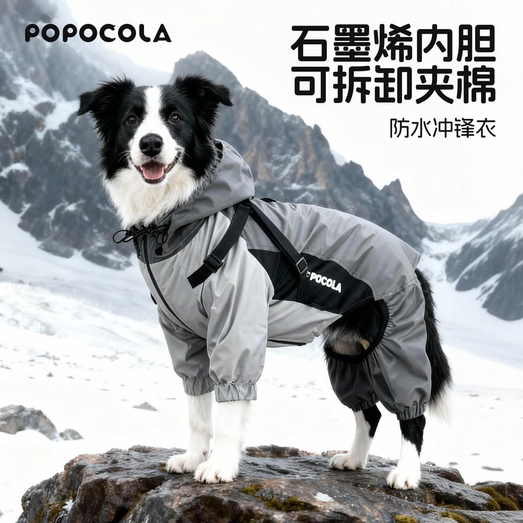 POPO jaqueta para cachorro, quatro pernas, tamanho médio, tamanho grande, roupas de inverno para animais de estimação, r