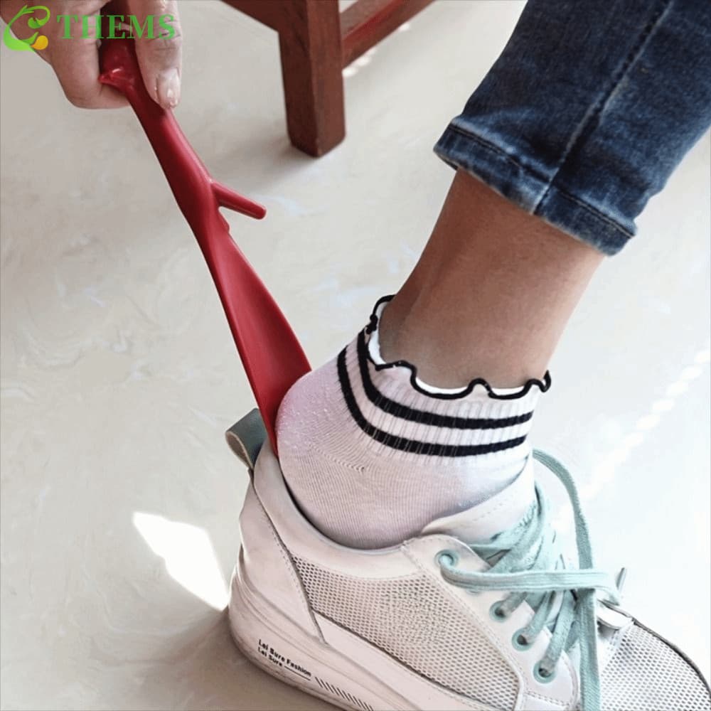 Calçadeira Resistente THEMS , Extrator De Sapato Com Cabo Longo , Auxílio Para Uso , Levantador Relaxamento Traseiro , P