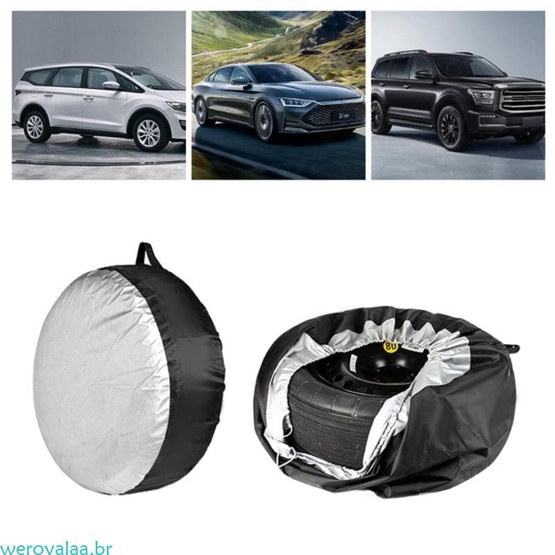 Weroyala 1Pc 4Pcs Capa Para Pneus Bolsa Armazenamento Antipoeira À Prova D