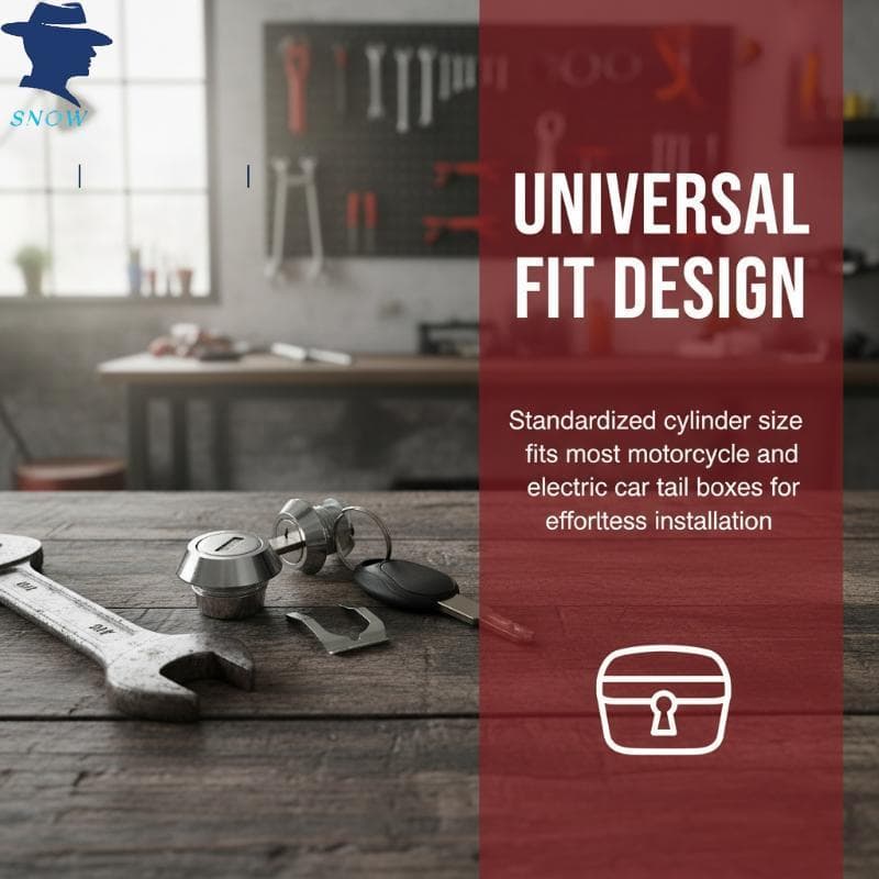 Caixa Superior Traseira Universal Para Motocicleta , Núcleo E Chaves Antiferrugem Caixas De Porta-Malas De Armazenamento