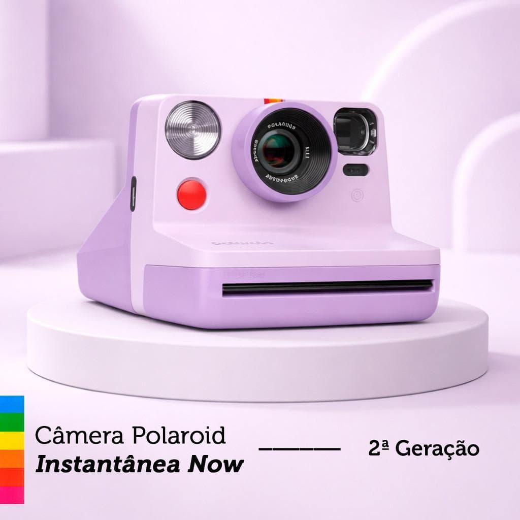 Câmera Polaroid Instantânea Now 2ª Geração Com Foco Automático E Alça De Pulso