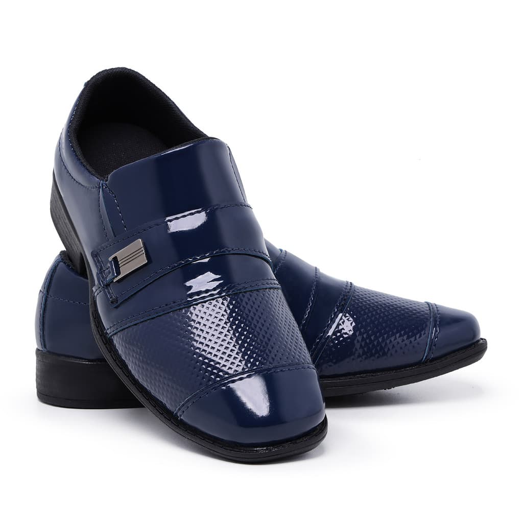 Sapato social infantil menino verniz brilhante confortável casamento festa azul marrom preto bordo
