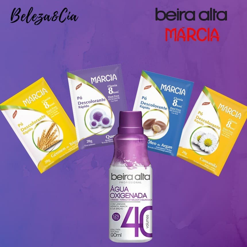 Kit Água Oxigenada 40 volumes 90ml + Pó Descolorante Márcia 20g