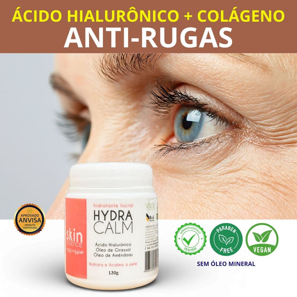 Creme Ácido Hialurônico Colágeno Anti-Rugas Anti-Flacidez Hidratação Profunda Pele Firme E Jovem