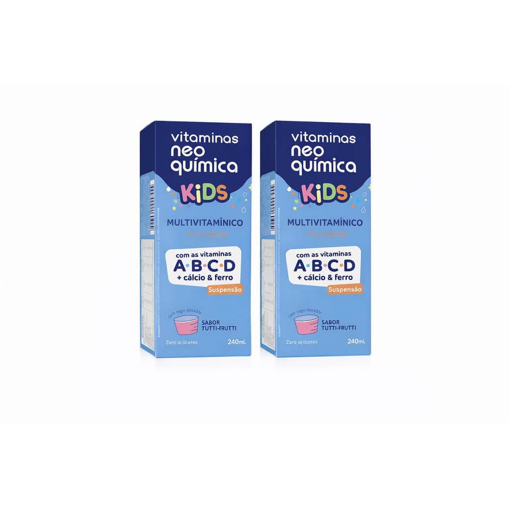 Kit 2 Vitamina Infantil Neo Química Kids Multivitamínico Suspensão 240ml