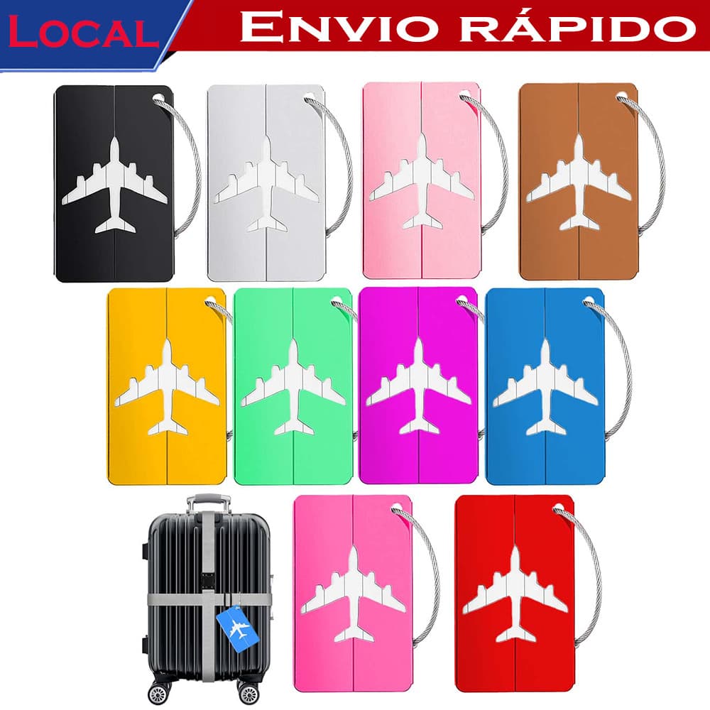 10 peças Identificador Tag De Mala Viagem Etiquetas De Bagagens Em Alumínio Identificação Etiqueta Premium Resistente