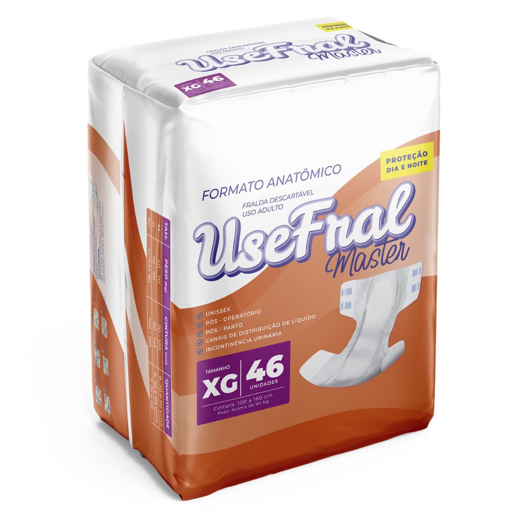 FRALDA GERIATRICA ADULTO USEFRAL HIPER XG 46 UNID  - Entrega Rápida