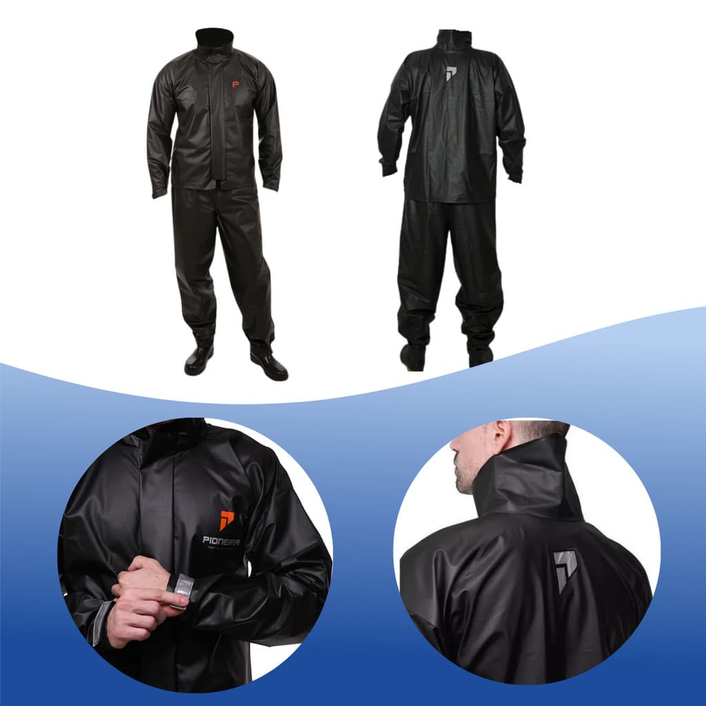 Capa De Chuva Moto Pioneira Impermeável Masculino Preto