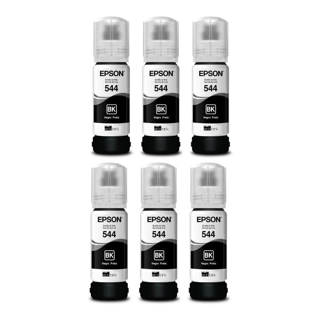 kit 6 tintas refil  preto T544 L3110 L3150 L3250 lacrado