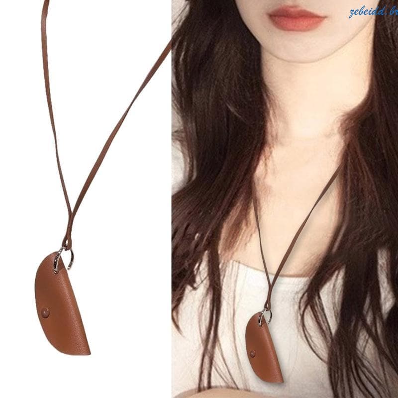 zebeidd Colar Porta-Chaves Couro Casual Ornamento Portátil Para Atividades Ar