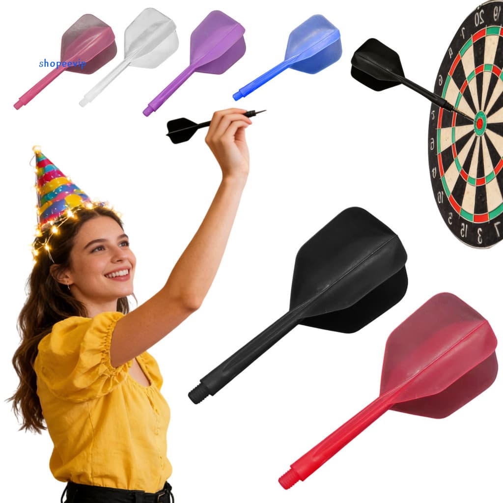 Dart Long Lasting Transparent Shaft and Flight Set Professional Drop-resistant 2ba Threaded Standard Tail Replacement Ac