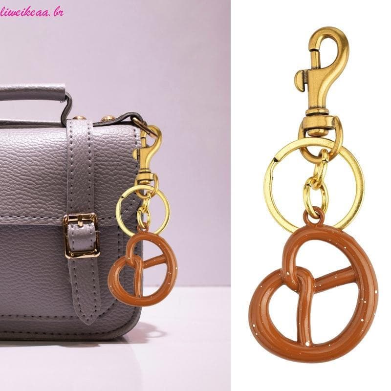 Liweikea Porta-Chaves Para Biscoitos , Pingente Biscoito Realista , Corrente Versátil Telefone