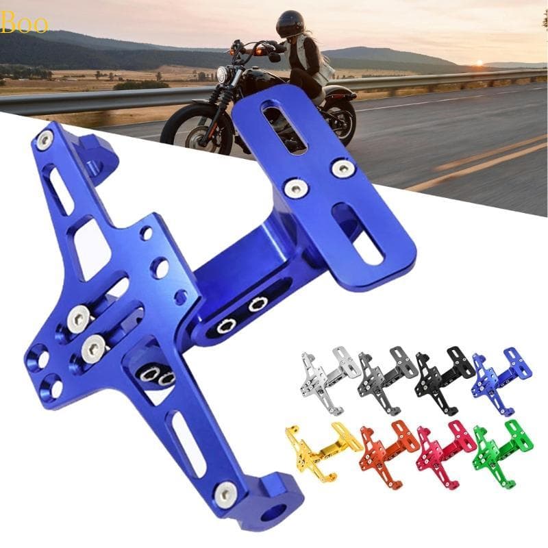 Placa Motocicleta Ângulos Ajustáveis Boo Conjunto Luz LED Integrado