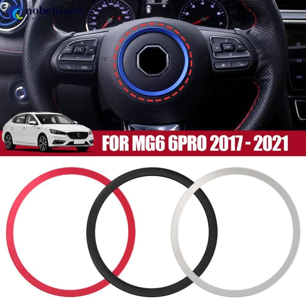 NOBELJIAOO Decoração De Volante De Carro , Anel De Liga De Alumínio , Adesivo Circular , Estilo Interior Para MG6 6pro 2