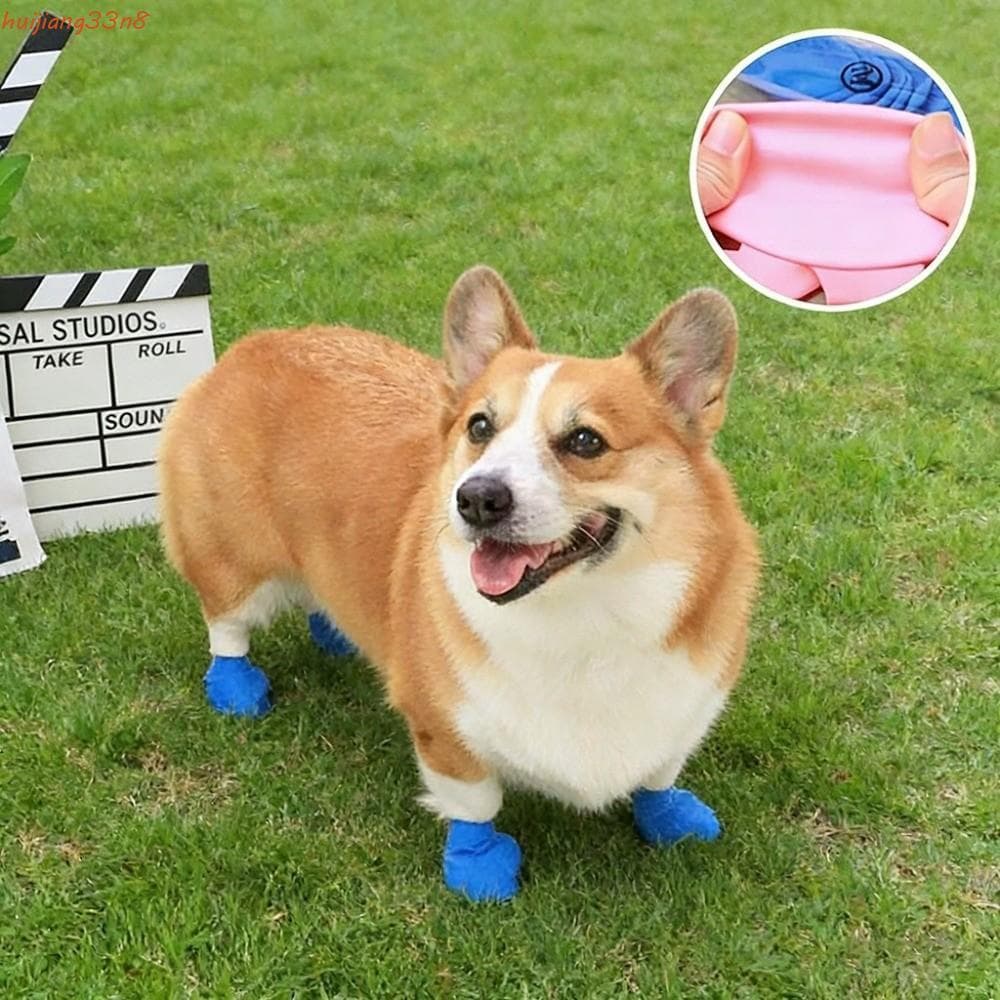 Sapatos De Chuva Para Balão Animais De Estimação HUIJIANG , Capa Impermeável Pés De Cachorro Com Fundo Macio Antiderrapa