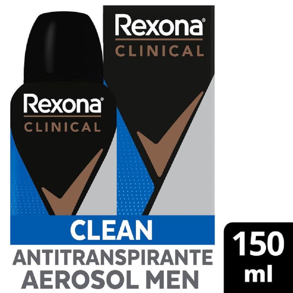 Antitranspirante Aerossol Rexona Men Clinical Clean 150ml