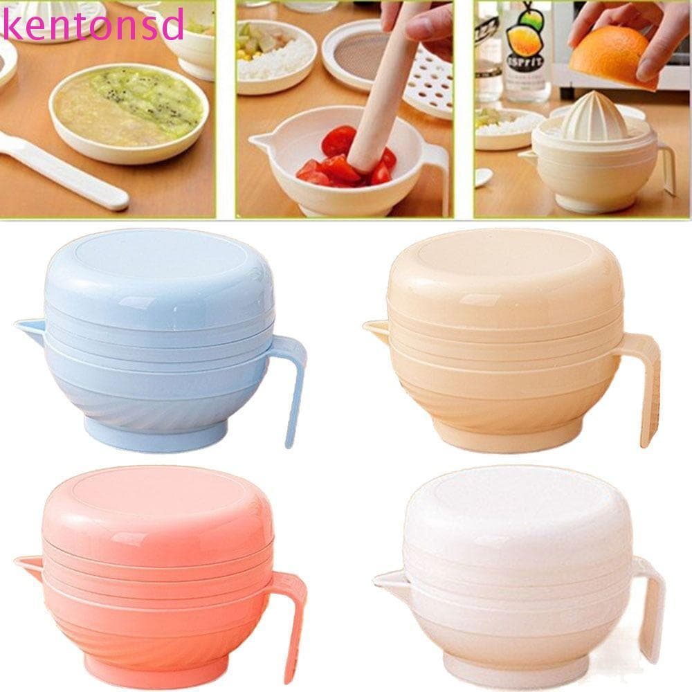 Conjunto De Tigela De Moagem De Alimentos KENTONSD 7 Unidades , Kit De Moedor Manual Empilhável De Qualidade Alimentar P