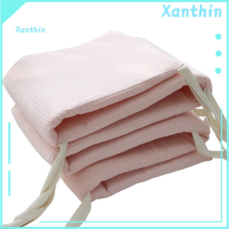 Forro De Berço Infantil Textura Macia Destacável Lavável Almofada Protetora De Bebê De Uma Peça Para Casa