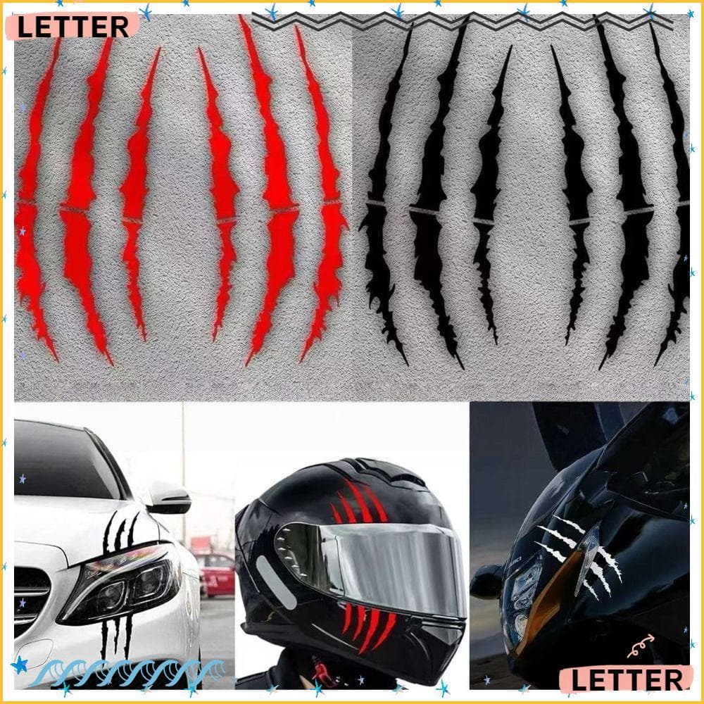 Adesivos De Motocicleta Com Letras , Vinil Para Capacete De Garra De Demônio Carro À Prova D'água