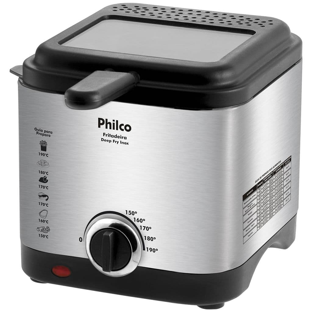 Fritadeira Philco 1,8L Visor Inox 1200W Deep Fry