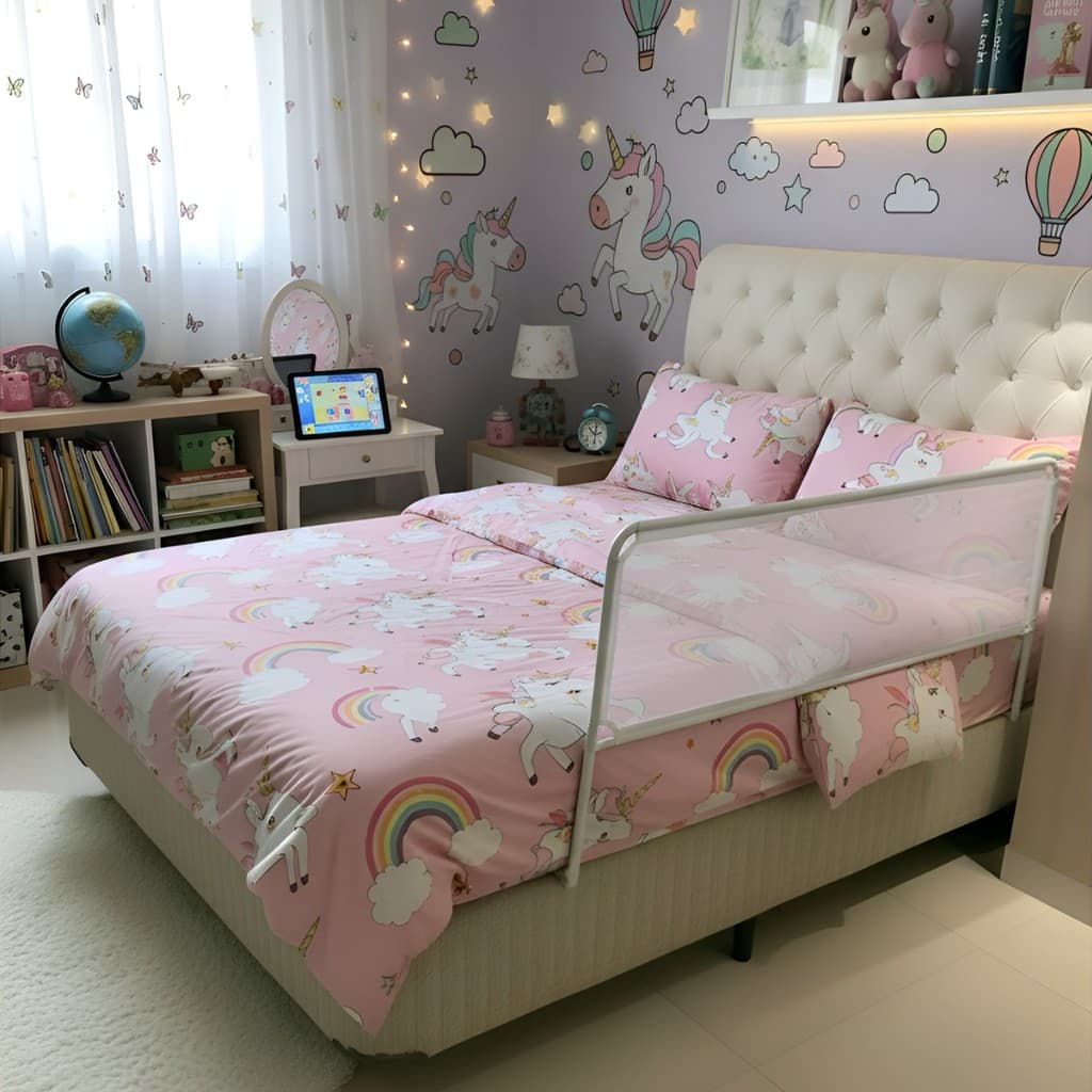 Grade Proteção Para Cama Infantil 68CM 84CM 116CM Bebês Crianças Protetor Resistente Dobrável