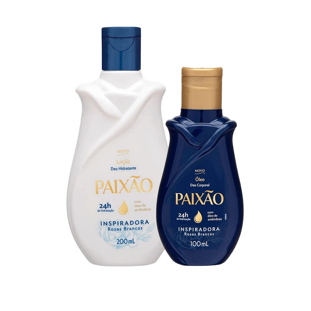 Kit Loção Hidratante Paixão Inspiradora 200ml + Óleo Corporal Paixão Inspiradora 100ml