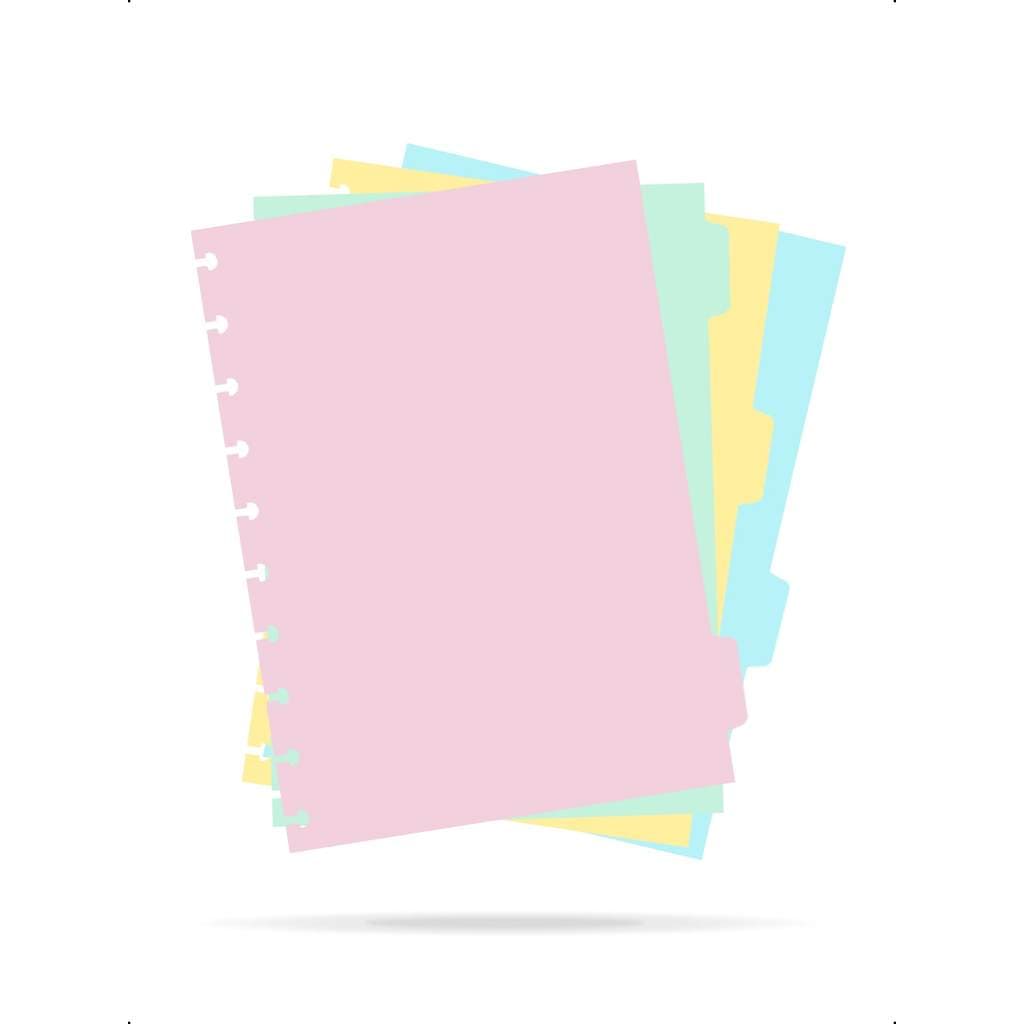 Kit 4 Divisórias Caderno de Disco B5 Escolar Universitário