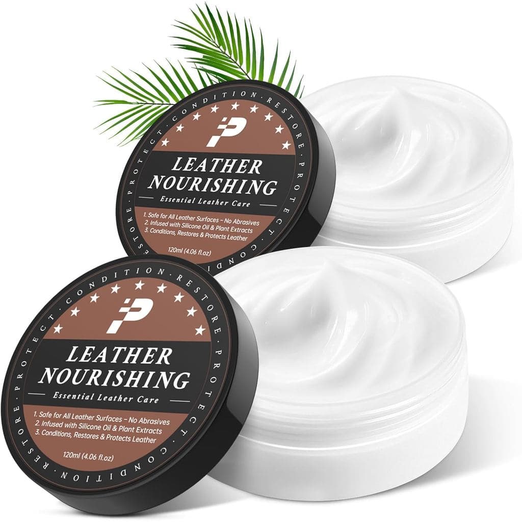 Condicionador de Couro - Pacote com 2 Unidades para Cuidado Profundo de Assentos de Couro, Interior de Carro, Hidrata e 