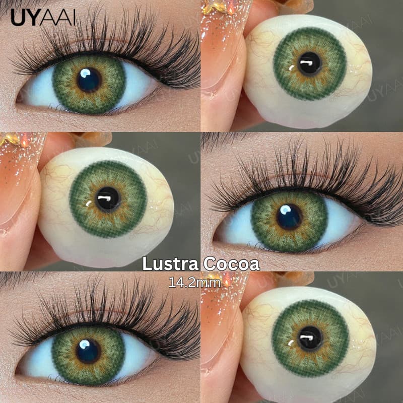 UYAAI 2026 1 Par Athena Brown Contatos Coloridos Lustra Lentes Verdes Para Olhos Cosméticas Cor Dos De Contato De Maquia
