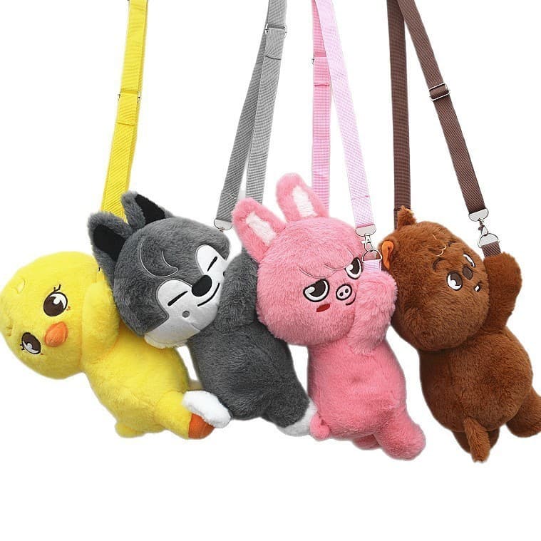 Kpop Idol Stray Kids Boneca De Pelúcia Bolsa Crossbody Brinquedos Felix Bangchan