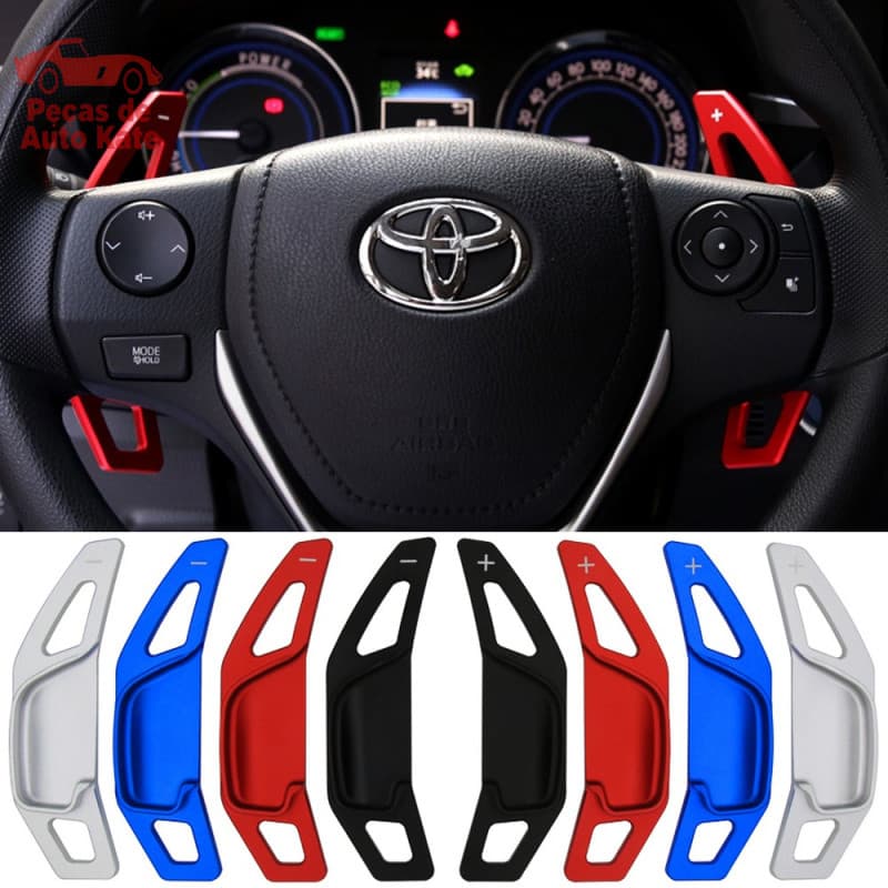 Extensão de paddle shift para volante de carro Toyota Corolla 2015-2019, Hilux Yaris 2018-2024, adesivos DSG, acessórios