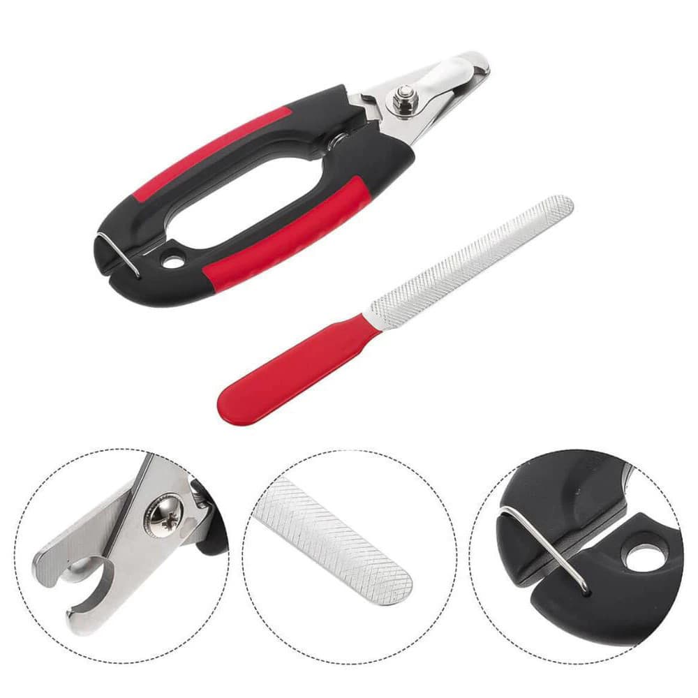 Kit Cortador de Unha Pet + Lixa para Cães e Gatos Grande Porte 12/16cm – Higiene Completa