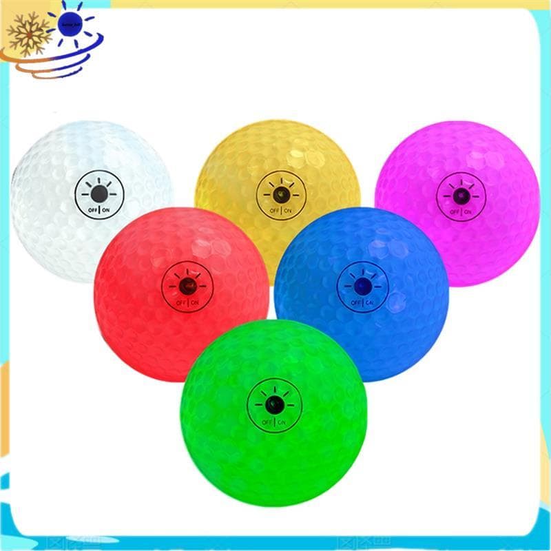 Brilha No Escuro Bolas De Golfe Luz Ativada 6 Cores LED Noturnas Engraçado Presente